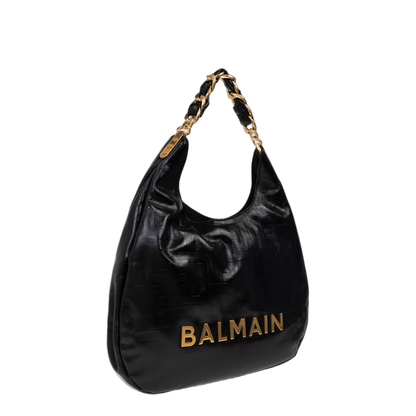 1945 Soft Hobo Crinkled Leather Tote Bag with Monogram - Image 4