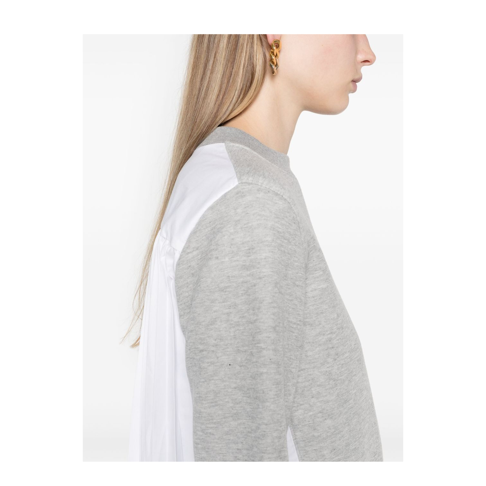 Cotton and Nylon Crewneck Sweater - Image 3