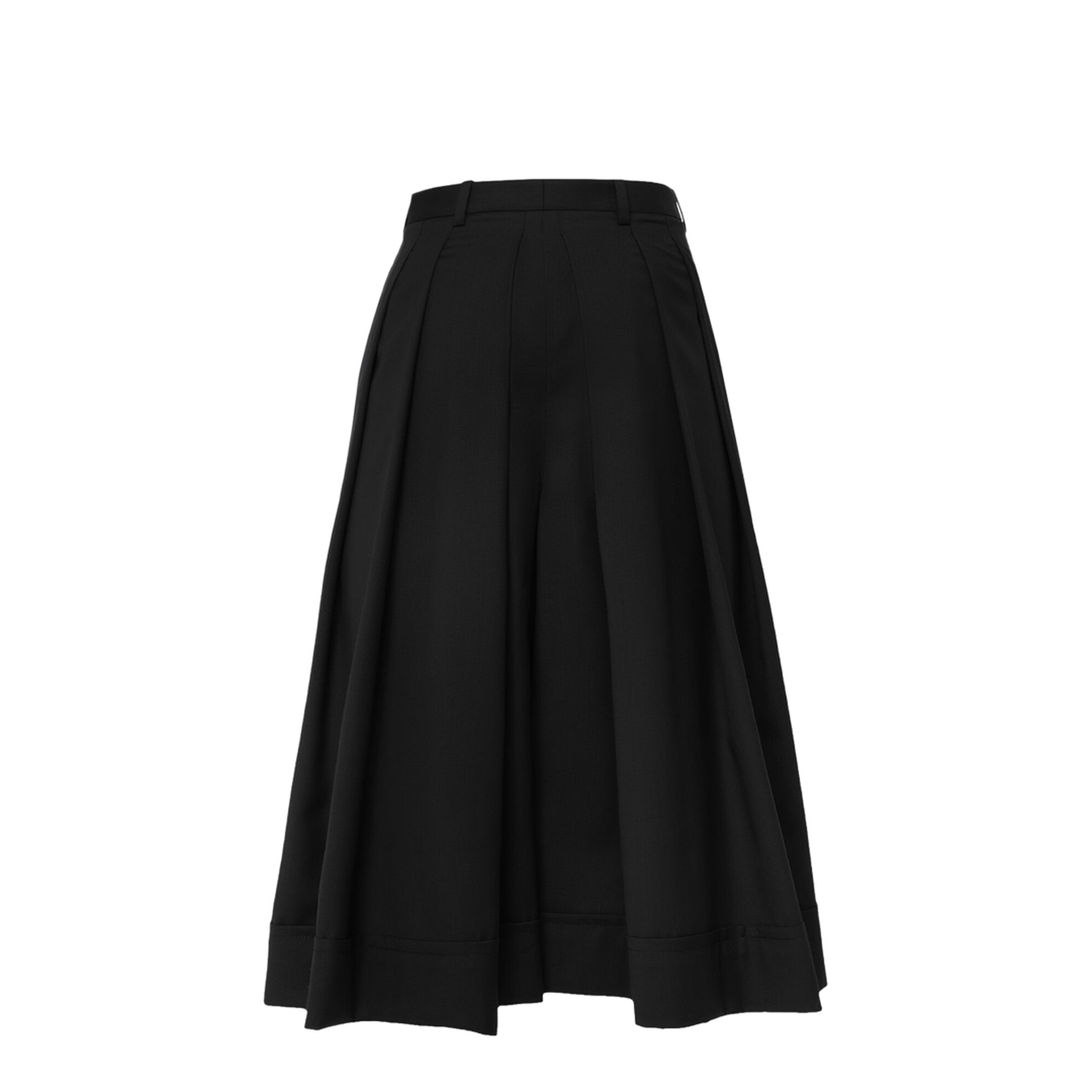 Culotte Trousers in Wool with Pleats - Image 2