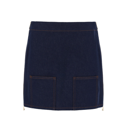 Navy Blue Mini Skirt - Image 1