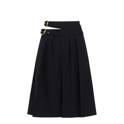 Double Belt Wool Bermudas - Image 1