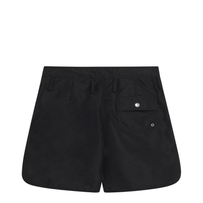 Black Re-Nylon Shorts With Drawstring - Image 2
