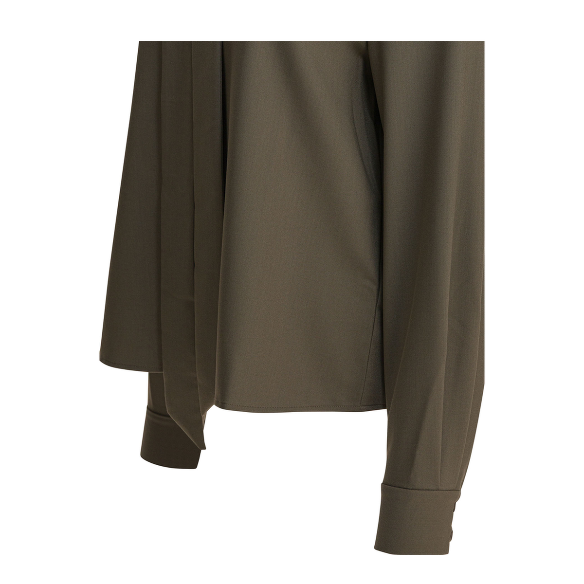 Twill Blouse With Bow Collar - Image 4