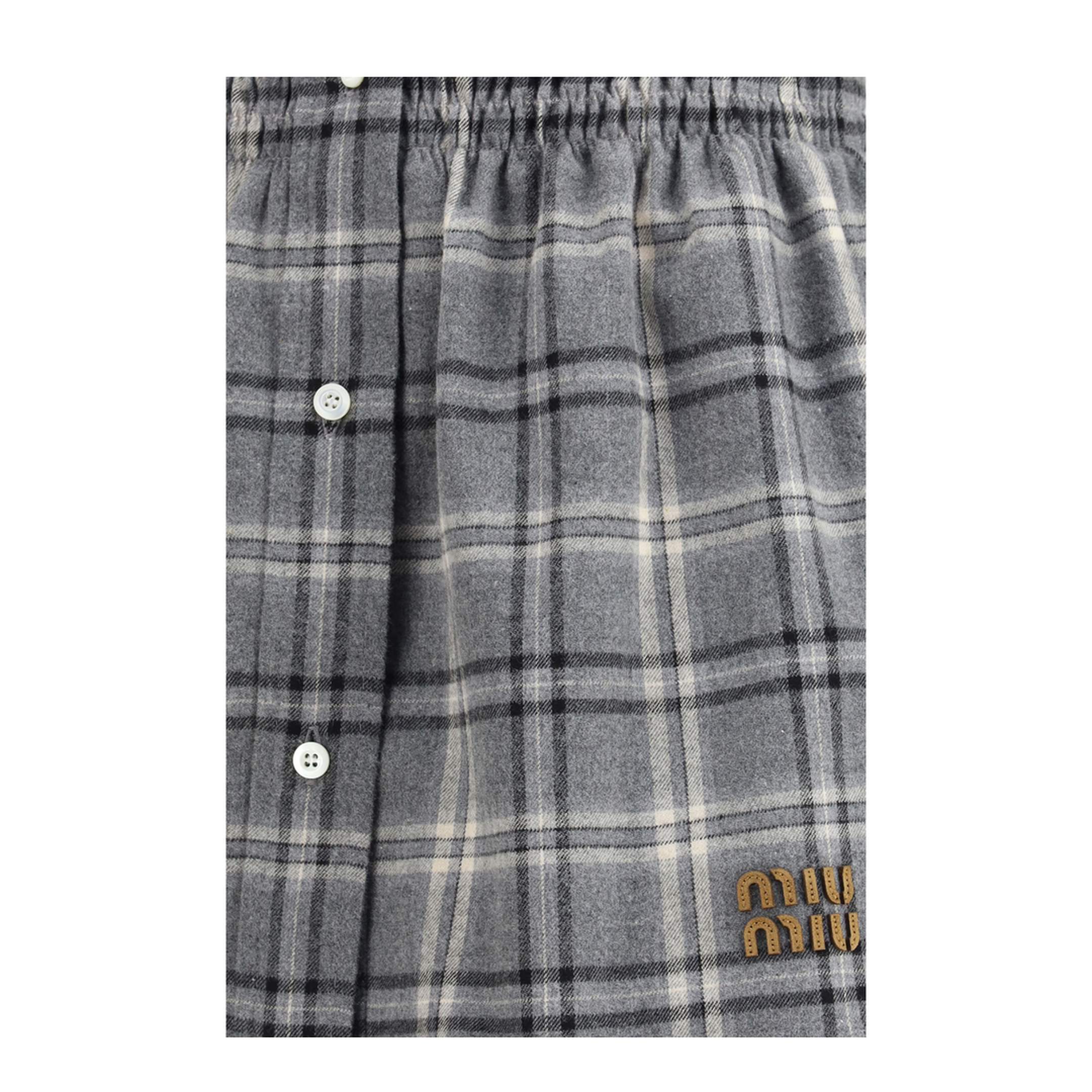 Check Flannel Miniskirt - Image 3
