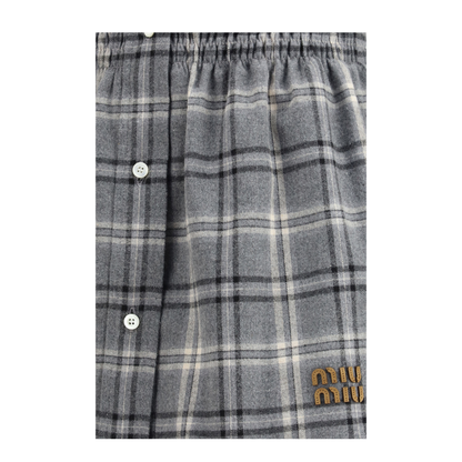 Check Flannel Miniskirt - Image 3