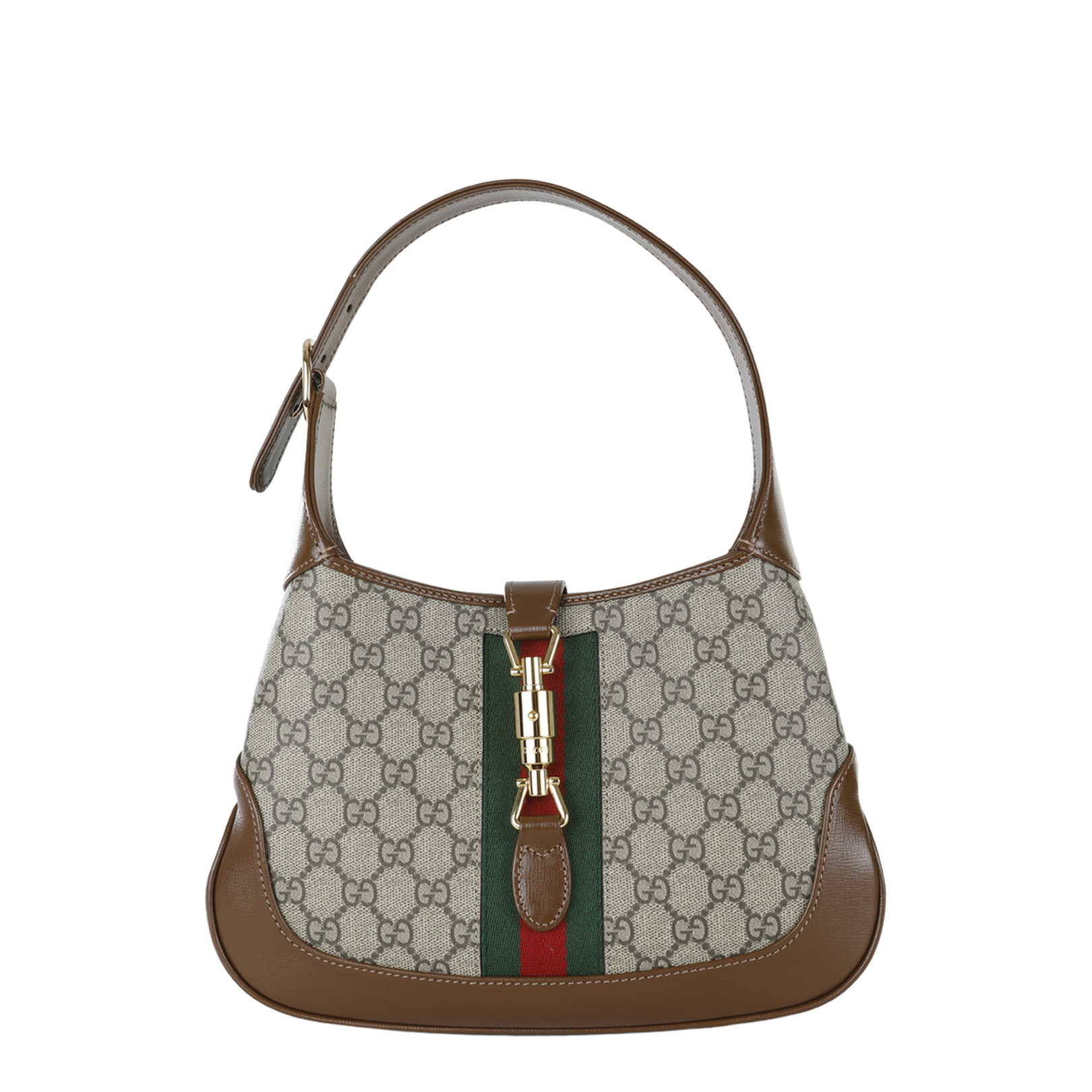 Ophidia Canvas Shoulder Bag - Brown - Image 3