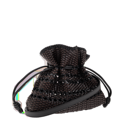 Flamenco Medium Calfskin Clutch - Black/Brown - Image 4