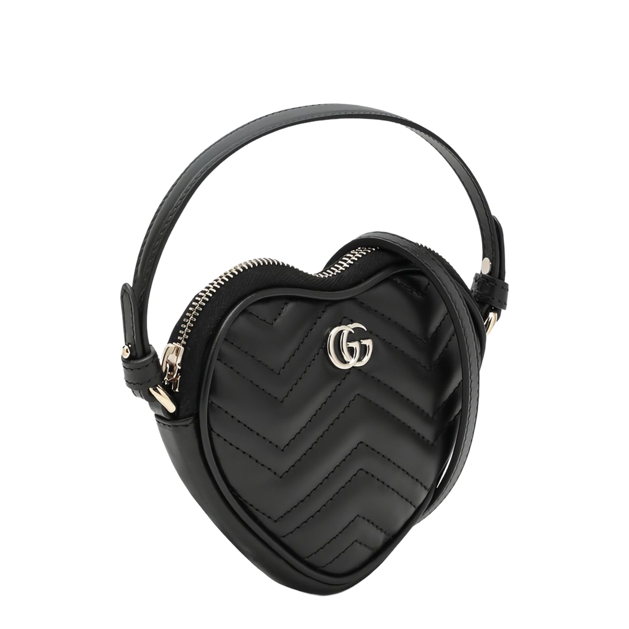 GG Marmont Mini Leather Handbag - Black - Image 3