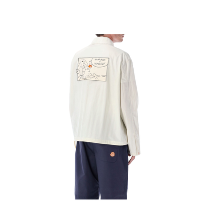 White Satsuma Shacket in Canvas and Nylon - Image 2