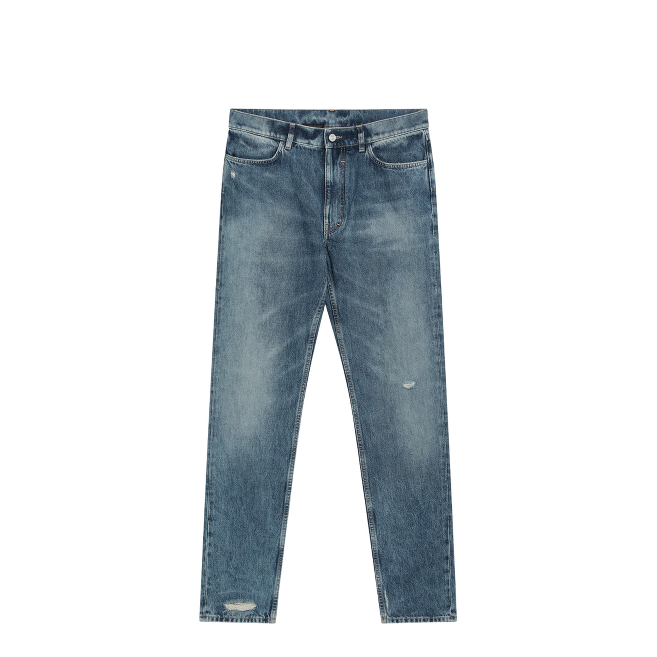 Slim-Fit Denim Jeans - Blue - Image 1
