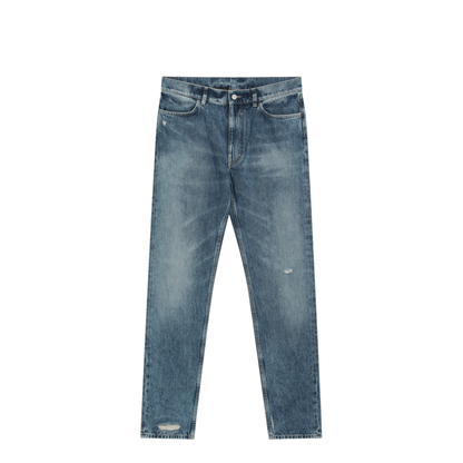 Slim-Fit Denim Jeans - Blue - Image 1