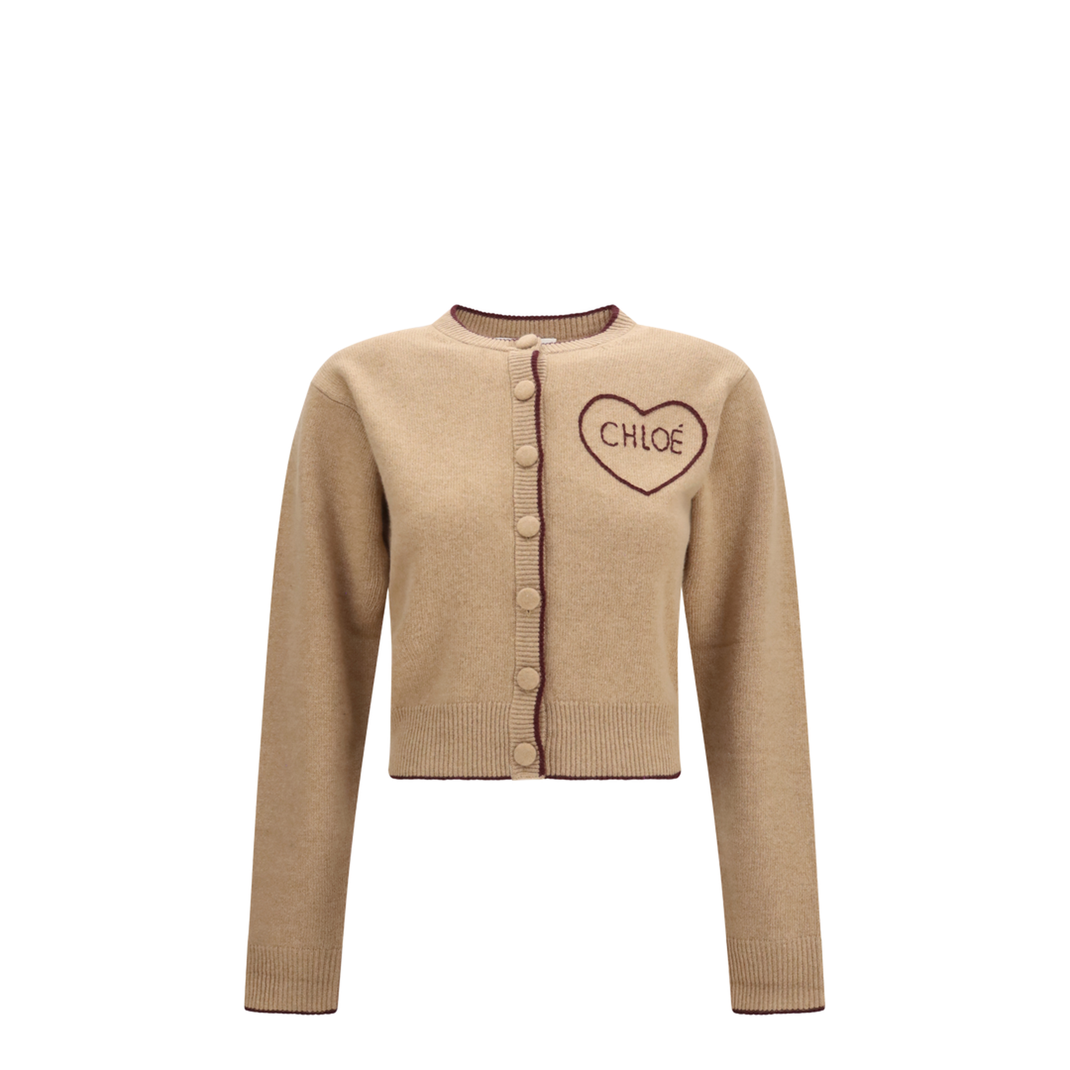 Fitted Logo Cardigan in Wool and Cashmere - Image 1