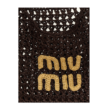 Cocoa Brown Raffia-Effect Woven Hobo Bag - Image 4