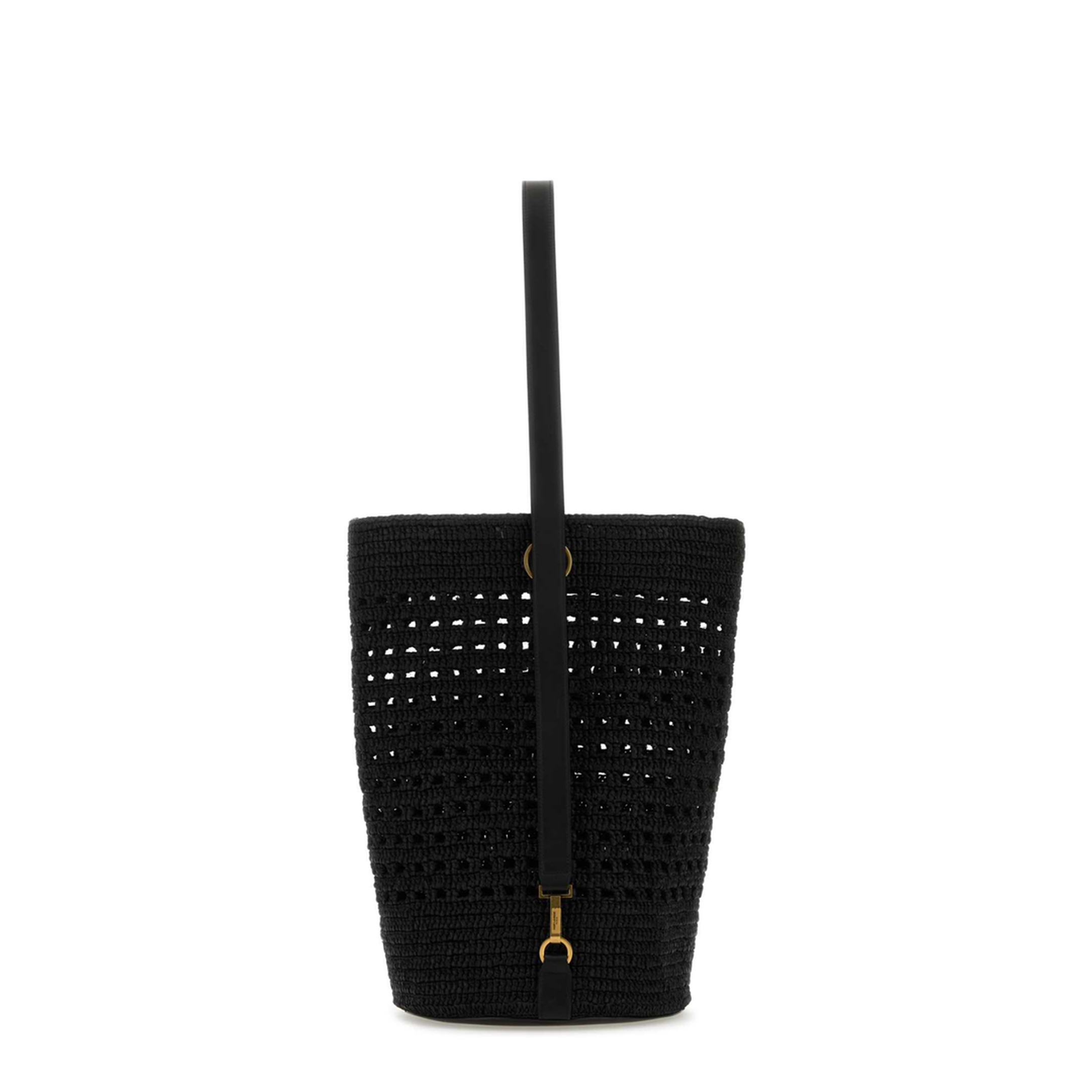 Crochet Shoulder Bag Black - Image 3