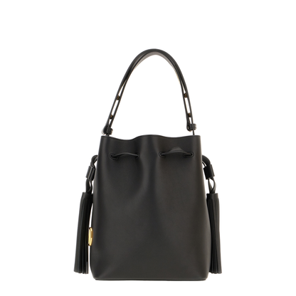 So Seau Leather Bucket Bag with Metal VLogo - Image 4