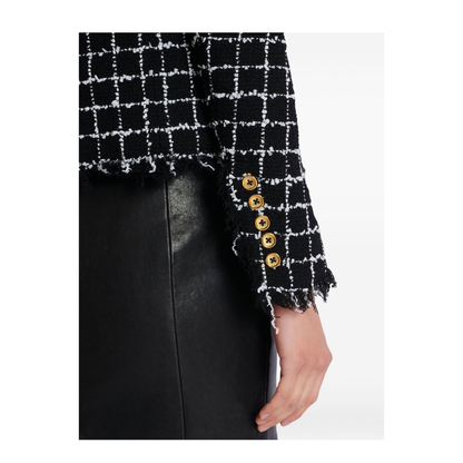 Women's Jacket Grid Pattern - Image 2