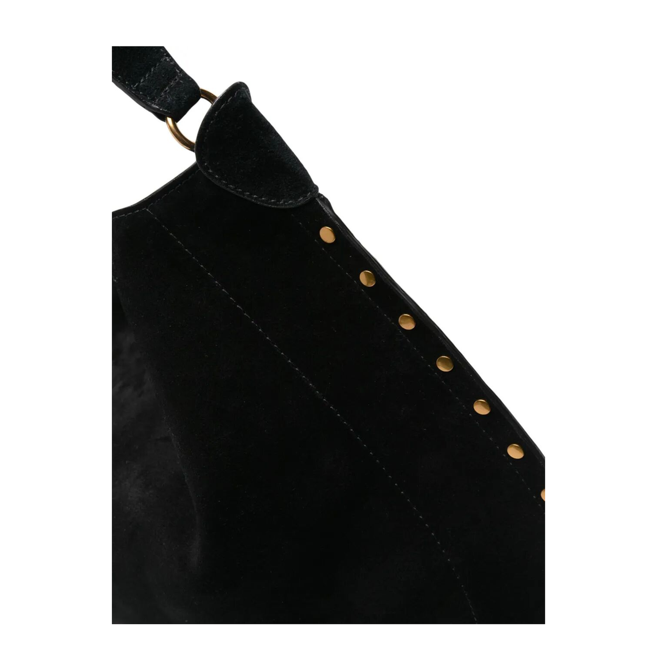 Oskan Medium Suede Calfskin Shoulder Bag - Black - Image 5
