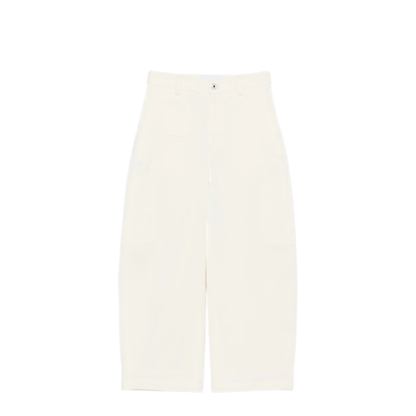 Cotton And Wool Cocoon Cropped Cargo Pants - Image 1