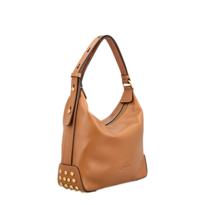 Calfskin Shoulder Bag - Brown - Image 3