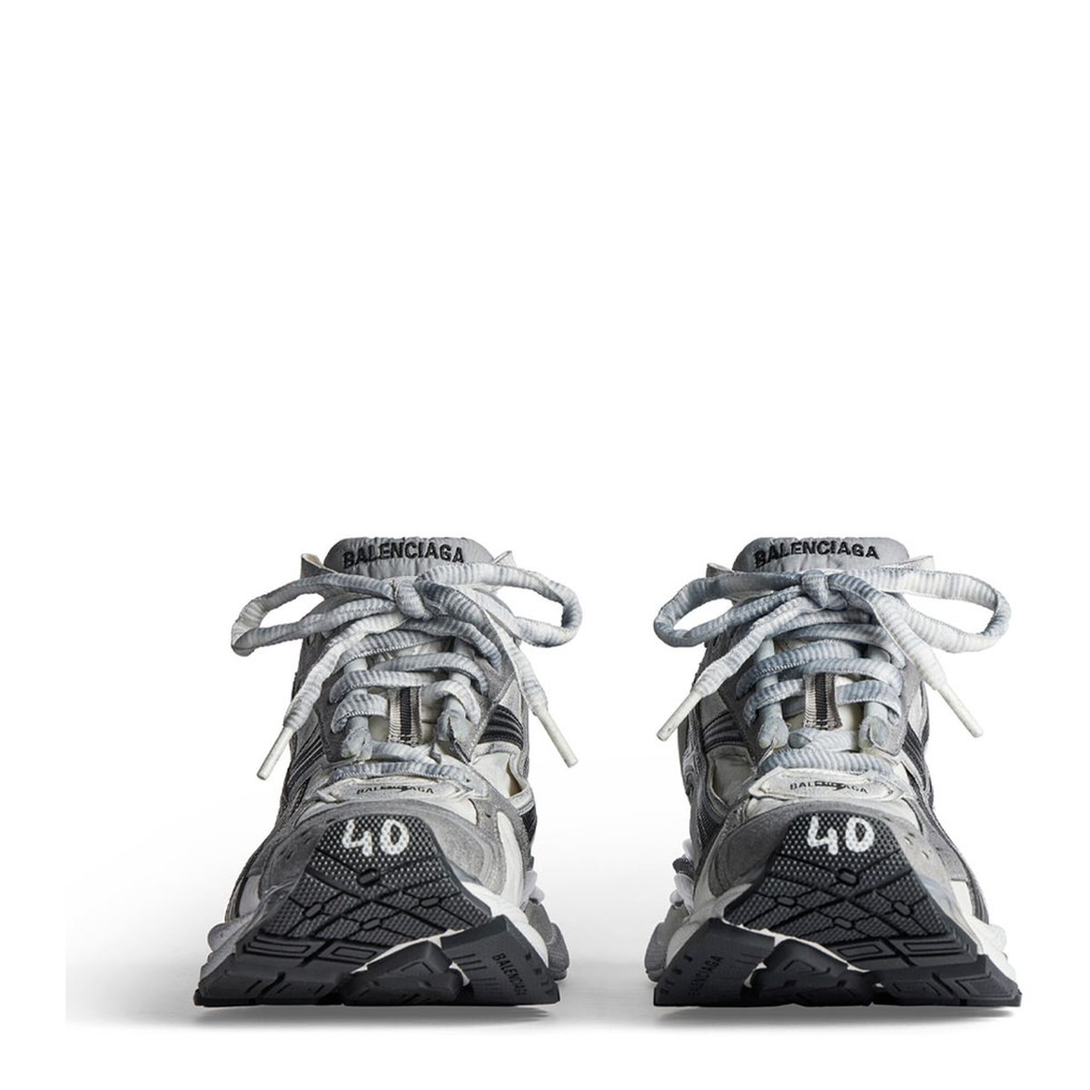 Nylon And Suede Like Fabric Runner Sneakers - Image 4