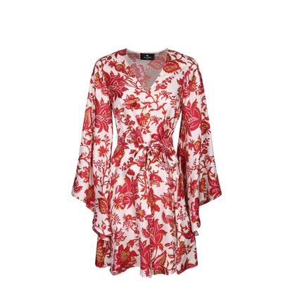 Cotton Mini Dress Red/White - Image 5