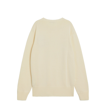 Sweater Ecru in Cotton with Logo - Image 2