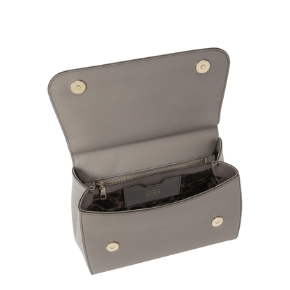 Sicily Large Dauphine Calfskin Handbag - Grey - Image 8