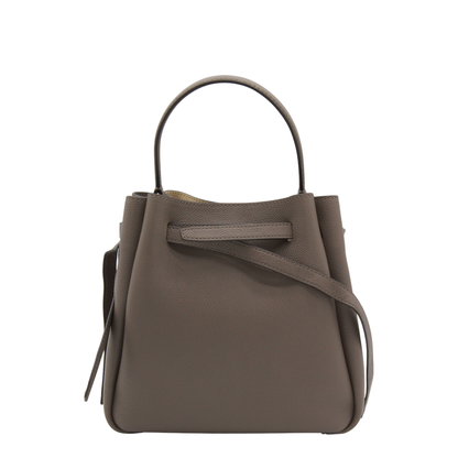 Romy Pebbled Leather Bucket Bag - Soft Cement - Image 6