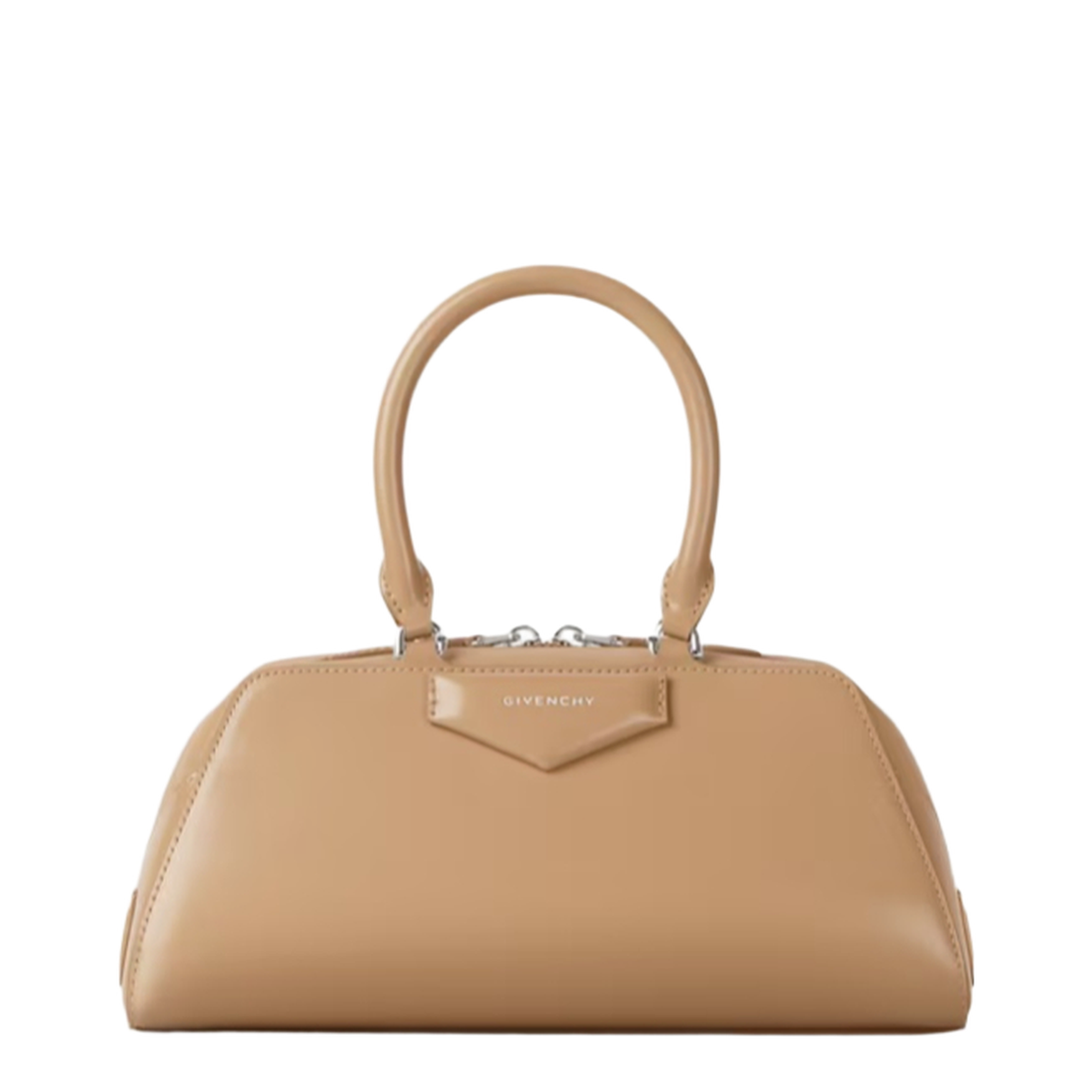 Beige Leather Small Antigona East-West Handbag - Image 1