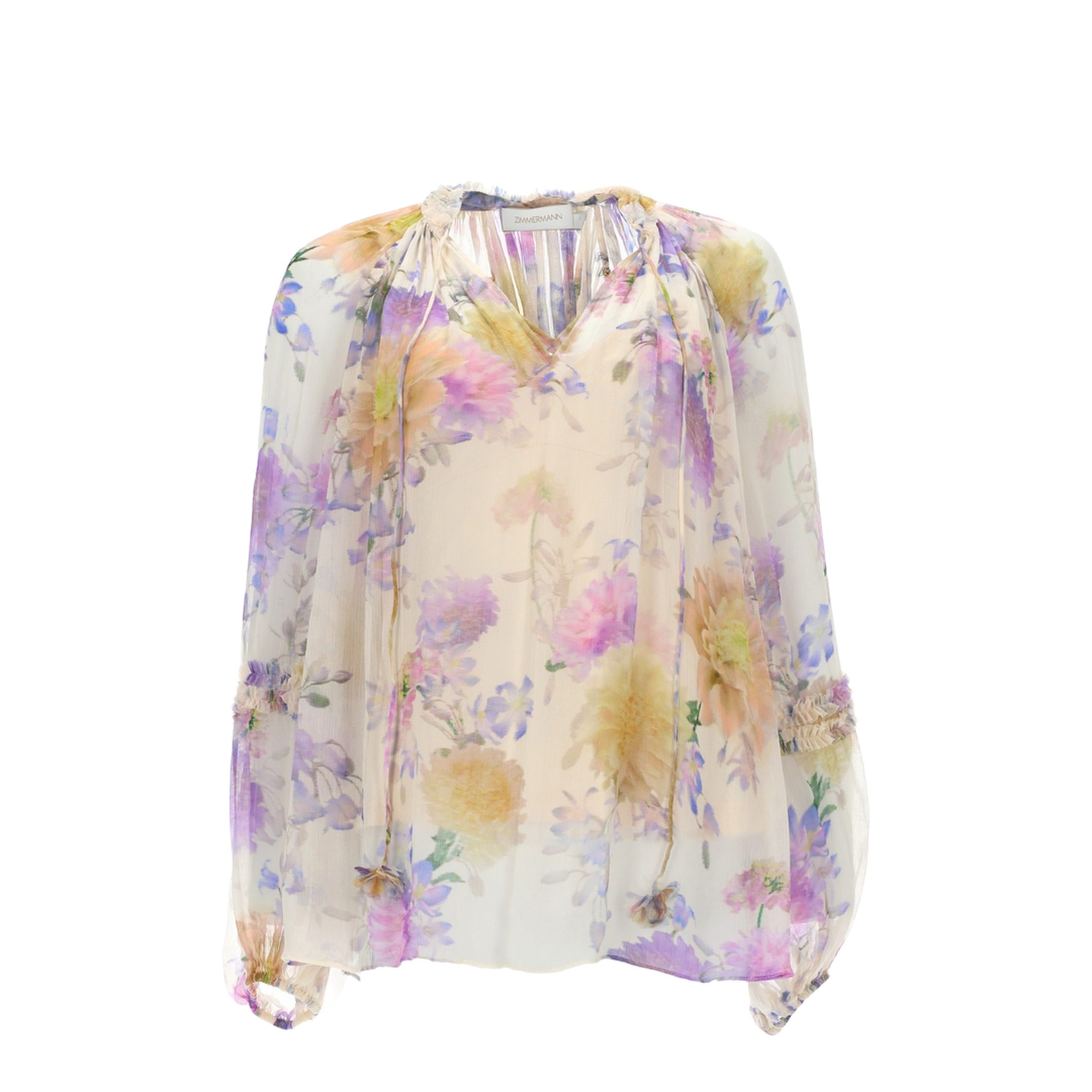 Luna Ruffle Floral Blouse - Image 1