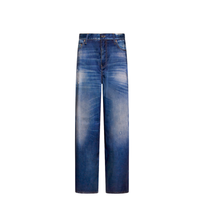 Printed Pants Jeans Effect - Image 1