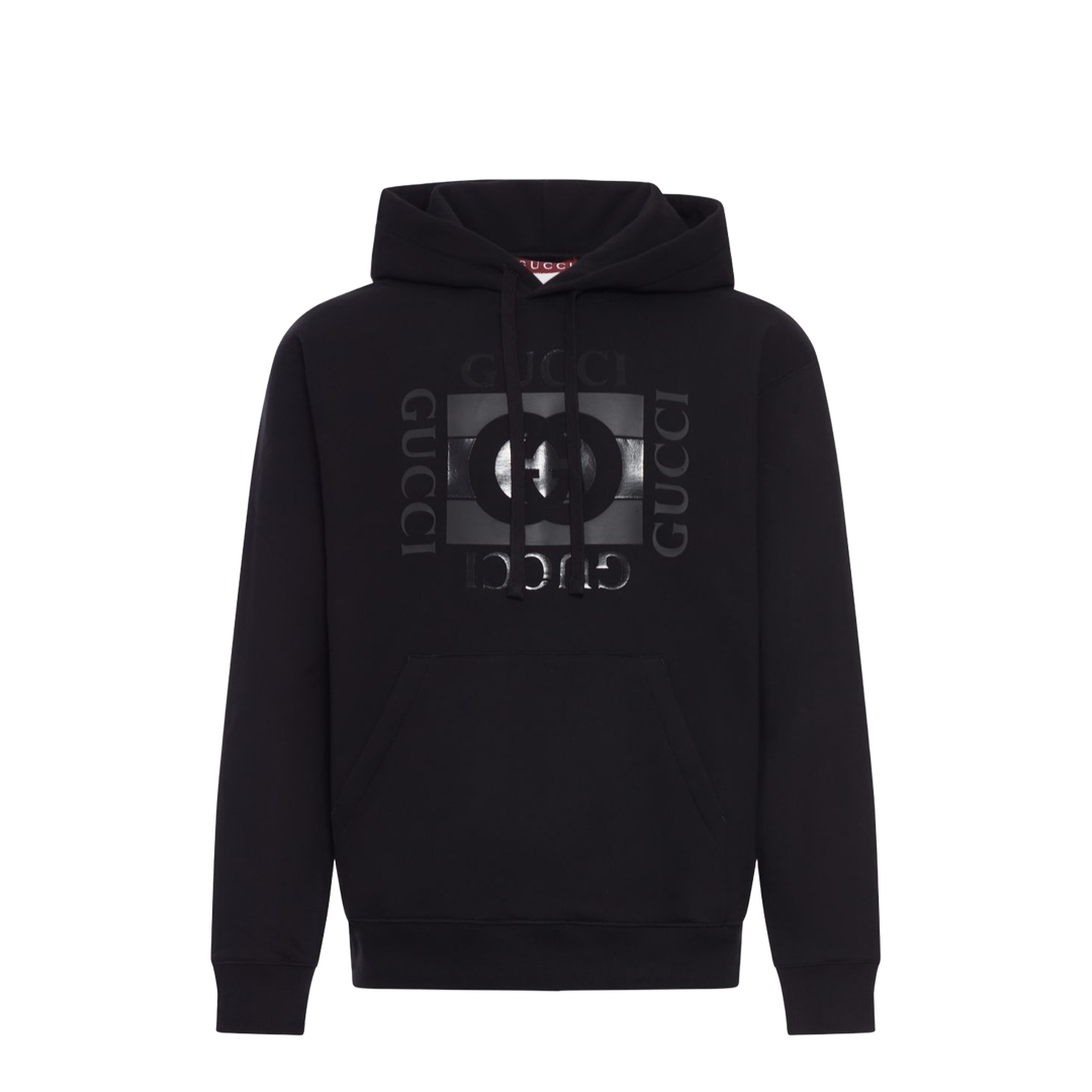 Cotton Jersey Sweatshirt with Print in Black - Image 1