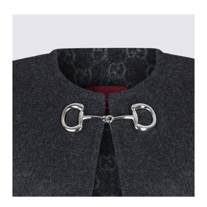 Wool and Silk Cape with Clamp - Image 5