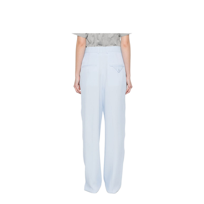 Viscose And Silk Twill Straight Trousers - Image 5