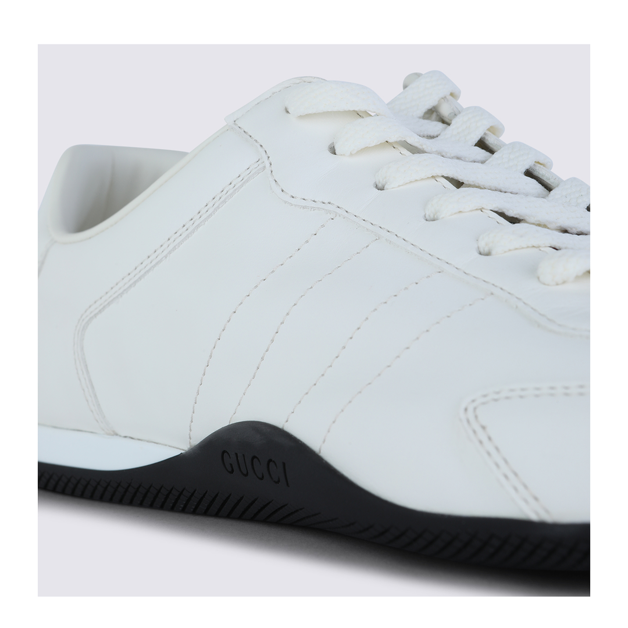 Shift Trainers in White Leather - Image 7