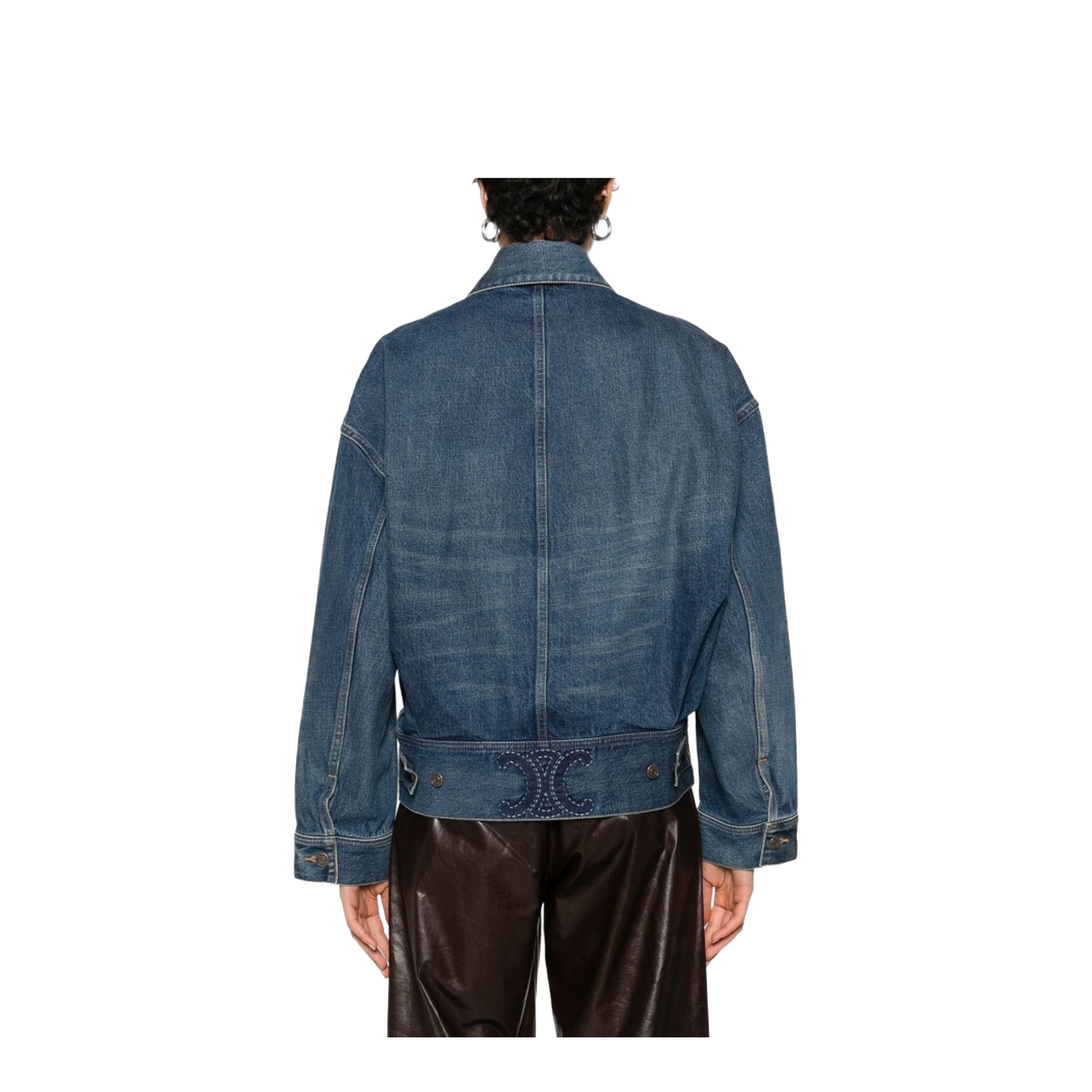 Denim Cotton Jacket In Multi - Image 2