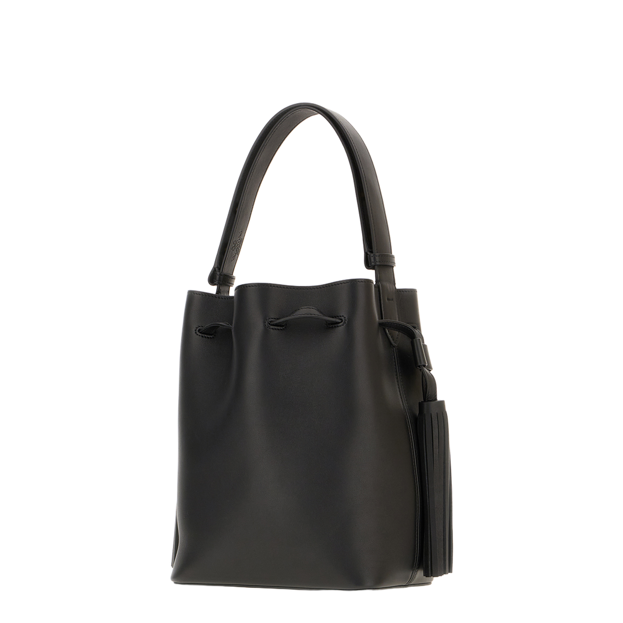 So Seau Leather Bucket Bag with Metal VLogo - Image 5