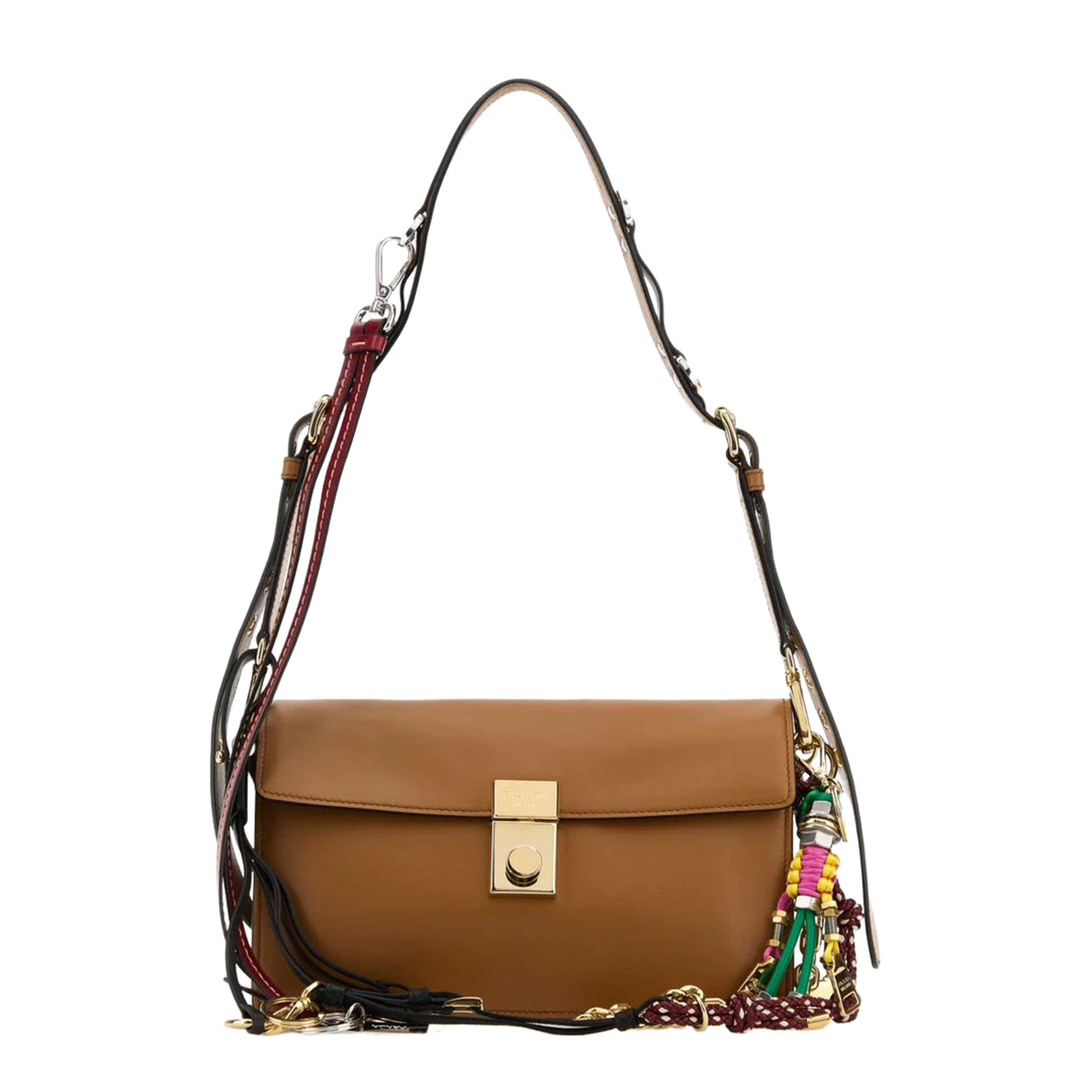Caramel Leather Small Shoulder Bag - Image 1