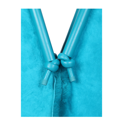 Bolster Medium Lambskin Tote Bags - Blue - Image 4