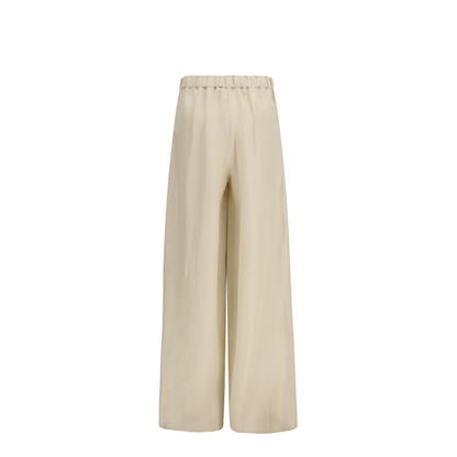 Wide-leg Linen and Silk Pants - Image 2