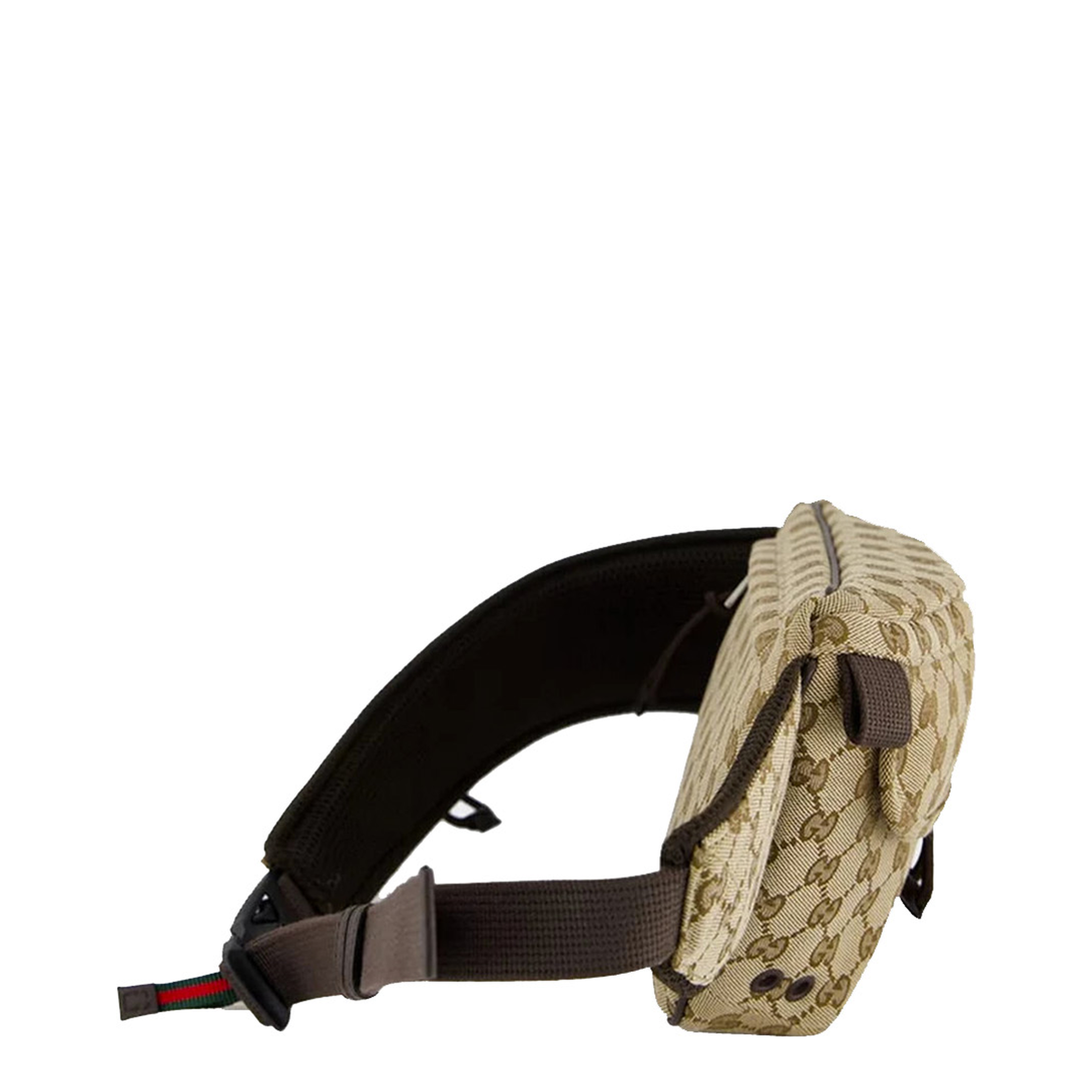 GG Canvas Large Canvas Belt Bag - Beige and Dark Brown - Image 3