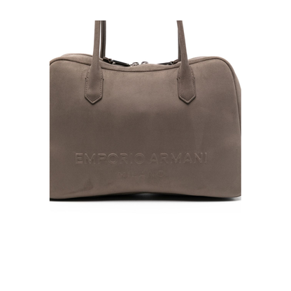 Eagle Club Capsule Collection Medium Brushed Cow Leather Shoulder Bag - Taupe - Image 5