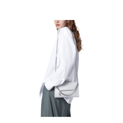 Pearl Grey Falabella Shoulder Wallet Bag - Image 2
