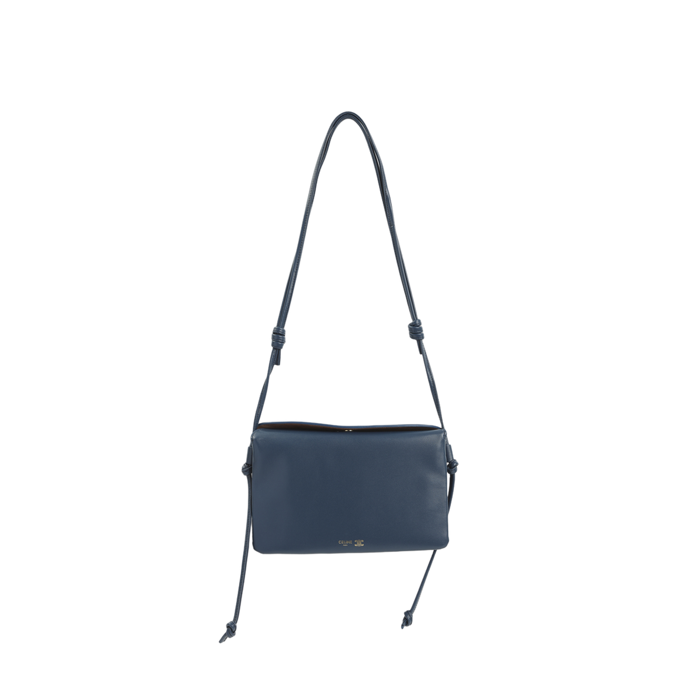 Trio Small Lambskin Shoulder Bag - Light Graphite - Image 8