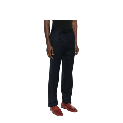 Tapered Leg Wool Trousers - Image 4