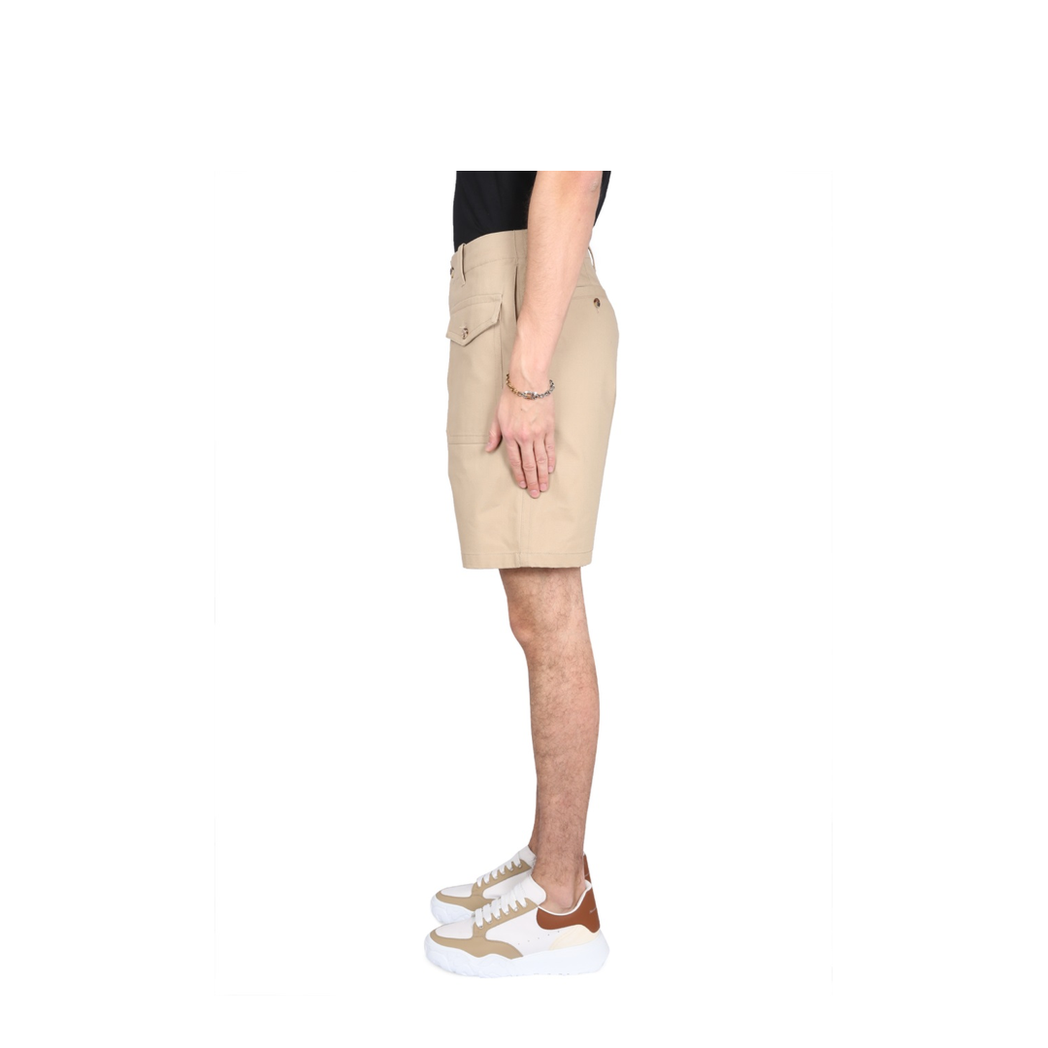 Cappuccino Cotton Bermuda Shorts - Image 3