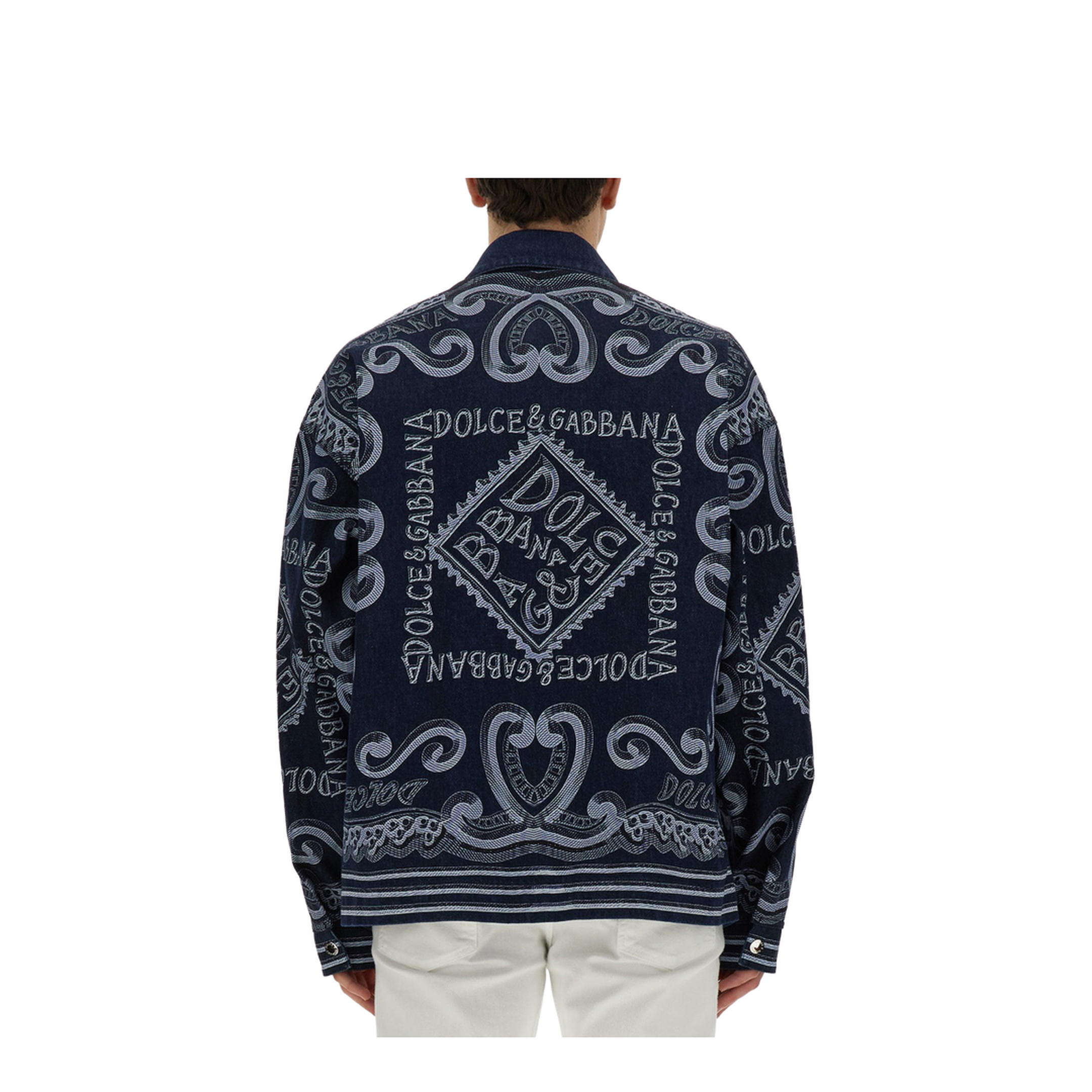 Navy Print Cardigan - Image 3