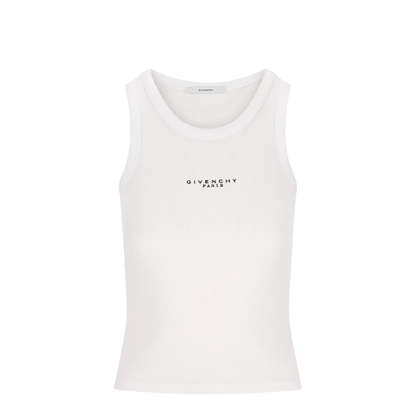 Slim-Fit Cotton Tank Top with Paris Print - Image 5