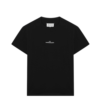Black T-shirt with Distorted Logo - Image 1