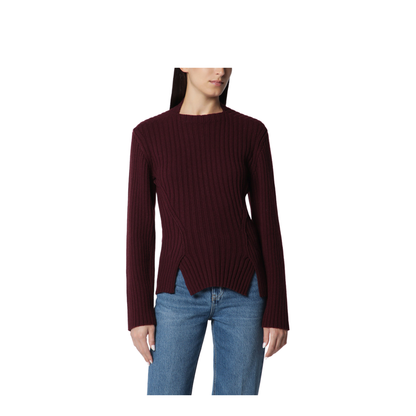 Ribbed Sweater in Dark Grey Wool and Cashmere - Image 1